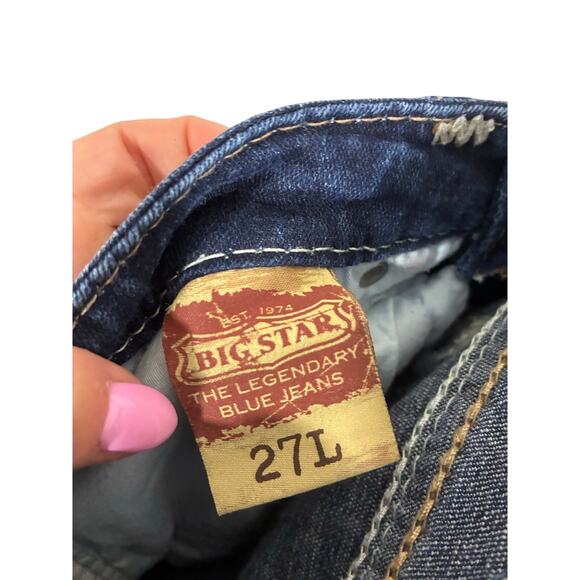 Big Star Jenae Skinny Stretch Jeans Cowboy Rodeo Ranch Low Rise Denim Farmer - Picture 6 of 7